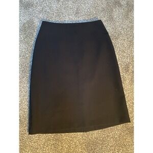 Vintage United Colors of Benetton Women's Skirt 42 6 Black Pencil Straight Italy